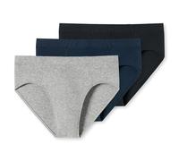 SCHIESSER Herren Slips, 3er Pack - "95/5", Supermini Briefs, Stretch Baumwolle Schwarz/Blau/Grau / XL XL Grau