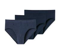 SCHIESSER Herren Slips, 3er Pack - "95/5", Supermini, Cotton Stretch, uni/gestreift Blau S