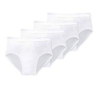 SCHIESSER Herren Slips 4er Pack - Doppelripp, Sportslip, Cotton Essentials Weiß 2XL