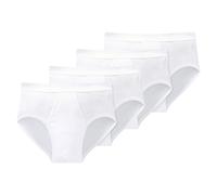 SCHIESSER Herren Slips 4er Pack - Doppelripp, Sportslip, Cotton Essentials Weiß 2XL