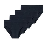 Slip SCHIESSER "Slip ESSENTIALS 4er Pack", Herren, Gr. M, blau, Obermaterial: 100% Baumwolle CO., Unterhosen Slip (90363232-M) blau