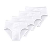Slip SCHIESSER "Slip ESSENTIALS 4er Pack", Herren, Gr. L, weiß, Obermaterial: 100% Baumwolle CO., Unterhosen Slip (38163536-L) weiß
