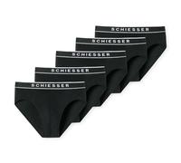 SCHIESSER Herren Slips, 5er Pack - Serie "95/5", Rio-Slips, Logobund Schwarz XL