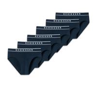 SCHIESSER Herren Slips, 6er Pack - "95/5", Rio Briefs, Logo-Bund, Stretch Baumwolle Blau M