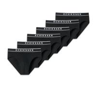 SCHIESSER Herren Slips, 6er Pack - "95/5", Rio Briefs, Logo-Bund, Stretch Baumwolle Schwarz 2XL