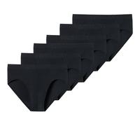 SCHIESSER Herren Slips, 6er Pack - "95/5", Supermini Briefs, Stretch Baumwolle Schwarz 2XL