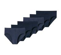 SCHIESSER Herren Slips, 6er Pack - "95/5", Supermini, Cotton Stretch, uni/gestreift Blau / S S Blau