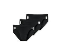 Schiesser Herren 3 Pack Softbund Und Streifen - 95/5 Organic Slip, Schwarz, L EU