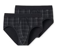 Schiesser Herren 2 Pack Sportslip mit Eingriff - Classic, schwarz_172691, 9/ 3XL