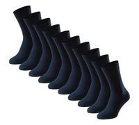 SCHIESSER Herren Socken, 10er Pack - "Bluebird", Baumwoll-Mix, uni/gemustert Blau / 39-42 39-42 Blau