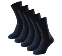 Schiesser Herren Socken Bluebird 5er-Pack Baumwoll-Mix Stay Fresh uni/gemustert Blau 39-42