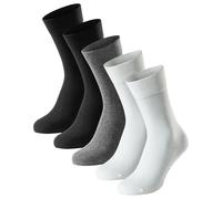 Schiesser Herren Socken Bluebird – 5er-Pack, Baumwoll-Mix, Stay Fresh, Schwarz/Grau/Weiß 39-42