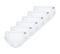 Schiesser Herren Supermini 6er Pack, 6 Slips im Vorteilspack, S,M,L,XL,XXL - Schwarz oder Weiß (5 (Medium), Weiß (100))