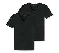 SCHIESSER Herren T-Shirt 2er Pack - Serie "95/5", V-Ausschnitt, S-4XL Schwarz 4XL