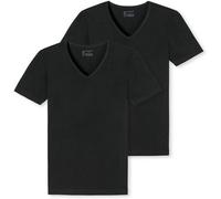 SCHIESSER Herren T-Shirt 2er Pack - Serie "95/5", V-Ausschnitt, S-4XL XL Schwarz