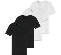 SCHIESSER Herren T-Shirt 4er Pack - Serie "95/5", Rundhals, S-XXL S Schwarz