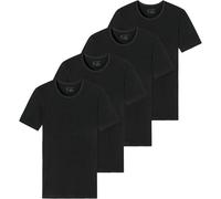 SCHIESSER Herren T-Shirt 4er Pack - Serie "95/5", Rundhals, S-XXL Schwarz S