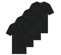 SCHIESSER Herren T-Shirt 4er Pack - Serie "95/5", Rundhals, S-XXL Schwarz S