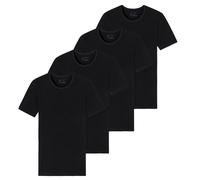 SCHIESSER Herren T-Shirt 4er Pack - Serie "95/5", Rundhals, S-XXL Schwarz / S S Schwarz