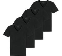 SCHIESSER Herren T-Shirt 4er Pack - Serie "95/5", V-Ausschnitt, S-4XL 4XL Schwarz