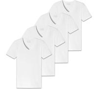SCHIESSER Herren T-Shirt 4er Pack - Serie "95/5", V-Ausschnitt, S-4XL Weiß M