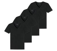 SCHIESSER Herren T-Shirt 4er Pack - Serie "95/5", V-Ausschnitt, S-4XL Schwarz / XL XL Schwarz