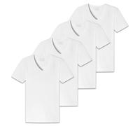 SCHIESSER Herren T-Shirt 4er Pack - Serie "95/5", V-Ausschnitt, S-4XL Weiß 2XL