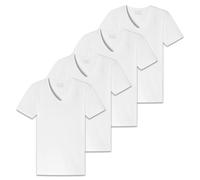 SCHIESSER Herren T-Shirt 4er Pack - Serie "95/5", V-Ausschnitt, S-4XL Weiß 3XL
