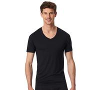 Schiesser Herren T-Shirt V-Ausschnitt-Premium Modal Unterhemd, schwarz_181531, S
