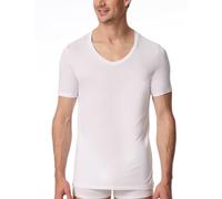 Schiesser Herren T-Shirt V-Ausschnitt kurzarm – Premium Modal – Weiß Größe L