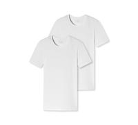 SCHIESSER Herren T-Shirts im Pack - Serie "95/5", Vorteilspack, Rundhals, S-XXL Weiß / M / 2er Pack (1x2P) M Weiß