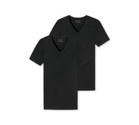 SCHIESSER Herren T-Shirts im Pack - Serie "95/5", Vorteilspack, V-Ausschnitt, S-4XL Schwarz 3XL 2er Pack (1x2P)