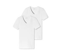 SCHIESSER Herren T-Shirts im Pack - Serie "95/5", Vorteilspack, V-Ausschnitt, S-4XL Weiß / M / 2er Pack (1x2P) M Weiß