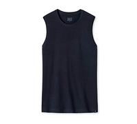 Schiesser Herren Tank Top Unterhemd 0/0 ohne Arm Rundhals - 164104, Größe Herren:8, Farbe:Blauschwarz