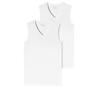 Schiesser Achselhemd 95/5 Herren Jersey 95% Baumwolle/5% Elasthan V-Ausschnitt Gr. 4 Weiß
