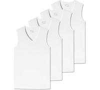SCHIESSER Herren Tanktop 4er Pack - Serie "95/5", V-Ausschnitt, S-XXL Weiß M