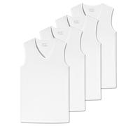 SCHIESSER Herren Tanktop 4er Pack - Serie "95/5", V-Ausschnitt, S-XXL Weiß XL