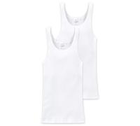 Schiesser Herren Doppelripp Unterhemden - 2er-Pack Essentials weiss Gr. 6