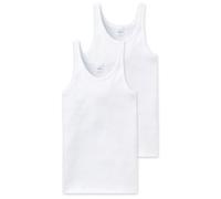 Schiesser Herren Unterhemden - 2er-Pack Essentials Feinripp weiss Gr. 8
