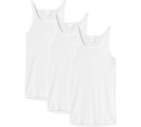 SCHIESSER Herren Unterhemd 3er Pack - Sport-Jacke, ohne Arm, Original Feinripp, einfarbig M Weiß