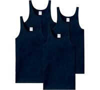 Unterhemd SCHIESSER "Unterhemd ESSENTIALS 4er Pack", Herren, Gr. XXL, N-Gr, blau, Obermaterial: 100% Baumwolle CO., Unterhemden Unterhemd (66213153-XXL) blau