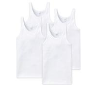 SCHIESSER Herren Unterhemd 4er Pack - ärmellos, Cotton Essentials, Feinripp Weiß M