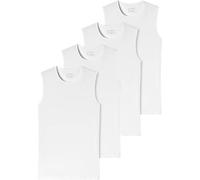 Unterhemd SCHIESSER "Unterhemd 4er Pack", Herren, Gr. M, N-Gr, weiß, Obermaterial: 95% Baumwolle CO. 5% Elasthan EL., Unterhemden Unterhemd (81601866-M) weiß