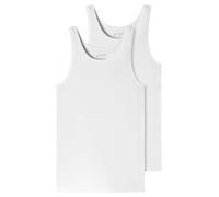 Schiesser Essentials Cotton Feinripp Shirt Doppelpack Uni weiß 205144/100