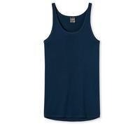 Schiesser Herren Unterhemd Original Feinripp ohne Arm Navyblau M EU
