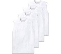 SCHIESSER Herren Unterhemden, 4er Pack - "Essentials", Muscleshirt, Rundhals, Baumwolle Weiß / 3XL XXXL Weiß