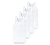 Schiesser Herren Unterhemden, Original Feinripp (DE/NL/SE/PL, Alphanumerisch, L, Regular, Regular, 4 x weiß)