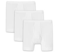 SCHIESSER Herren Unterhose mit Eingriff, lang, 3er Pack - Original Classics, Doppelripp, Baumwolle 2XL Weiß
