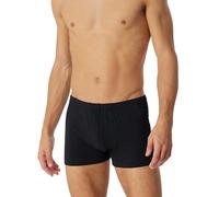 Schiesser Herren-Shorts Cotton Casual 180504-000 – Bio-Baumwolle ohne Gummibund, Schwarz, L