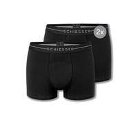 Schiesser Boxershorts Cotton Flex Herren Single Jersey 85/10/5% 2er-Pack Gr.4 Schwarz